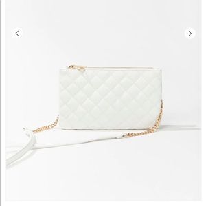 White Quilted Crossbody Bag